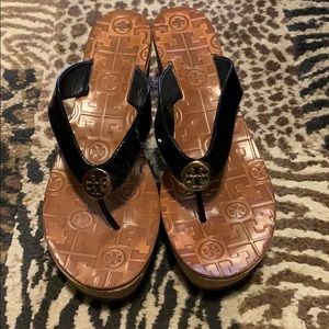 Tory Burch patent leather flip flop